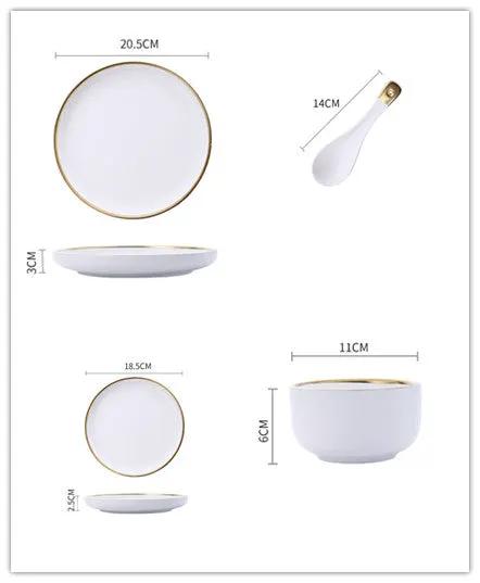 Big Soup Bowl Rice Bowl About Household Ceramic Plate by Dropshipman