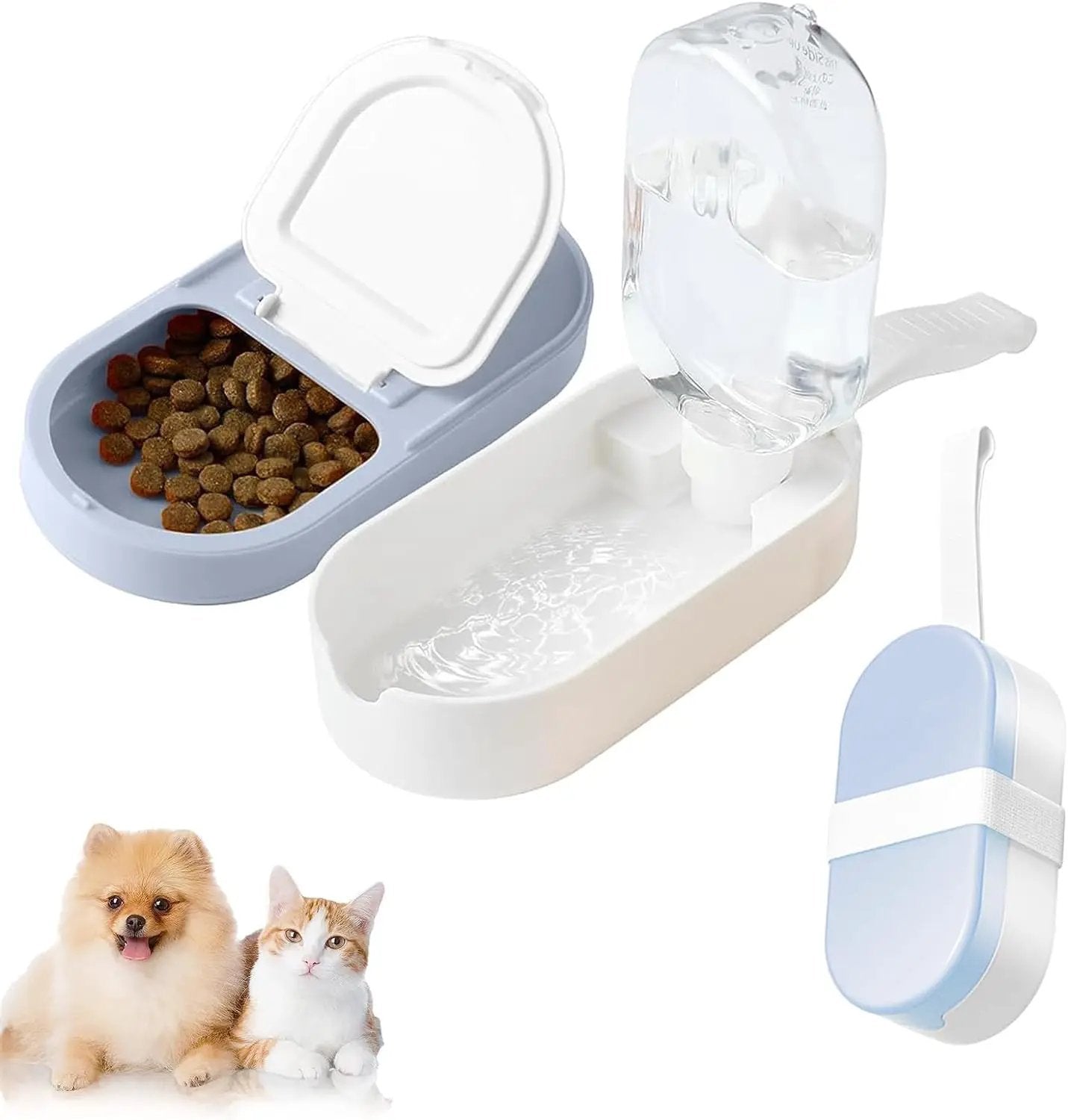 Dog Water Bottle Dog Bowl 2-in-1 Food Container Large Enough For Dog Treats Steak Sticks Bars Portable Pet Water Dispenser For Hiking Travel Cat Bowls And Pet Water Bottle by Dropshipman