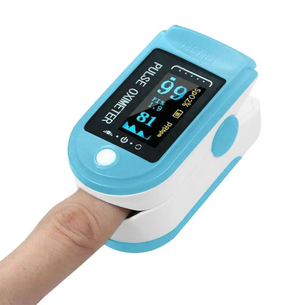 Aquarius Blue Finger Pulse Oximeter Version 2 - Oxygen Saturation Monitor with SpO2 Readings & Heart Rate Monitor, FDA Approved by Aquarius