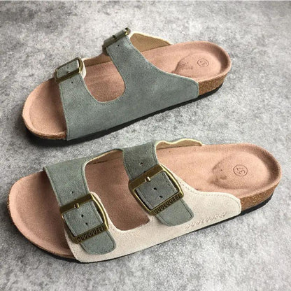 Genuine Leather Cork Slippers Women's Fashion by Dropshipman