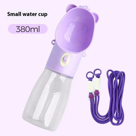 2 In 1 Portable Dog Water Bottle For Small Big Dogs Cat Outdoor Leak-proof Puppy Drinking Bowl With Food Container Pets Feeder Pet Products by Dropshipman