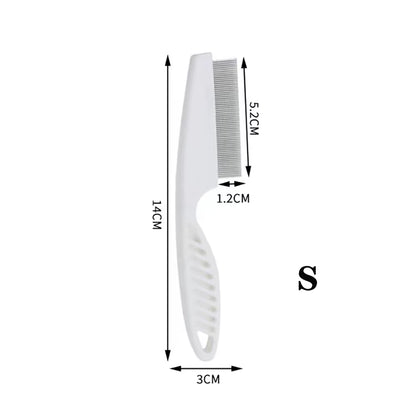 1Pcs Pet Flea Comb Cat/Dog Beauty Comb Stainless Steel Portable Pet Specific Dense Tooth Hair Removal Massage Cleaning Supplies