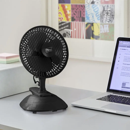 Neo Mini Clip Base Mount Desk Fan Black by Neo