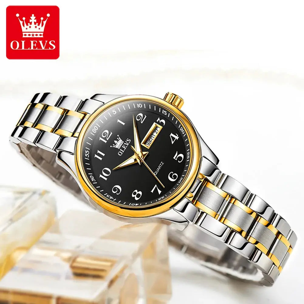 OLEVS Brand Ladies' Watch Quartz Watch Calendar Week Waterproof 5567 by All Mart Bristol Ltd