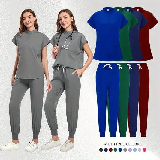 Bestselling S-urgical Gowns Doctor M-edical D-ental Work Uniform Set, Working Room Scrubs Elastic Scrubs Suit by All Mart Bristol Ltd