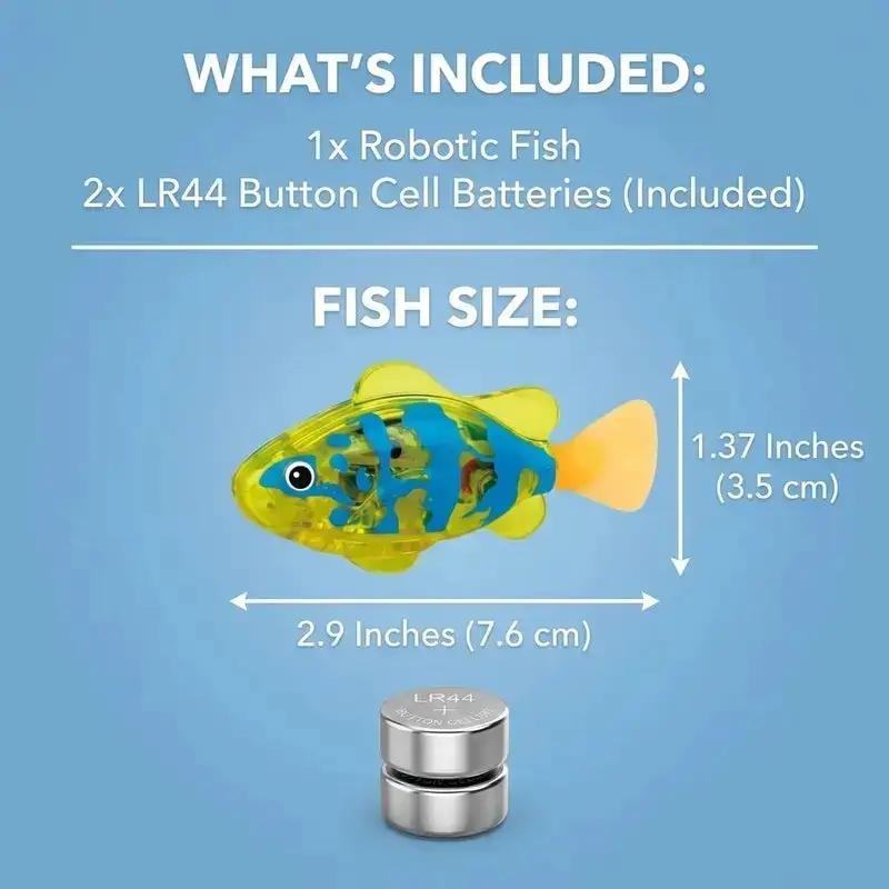 Magic Water-Activated Glowing Swimming Fish, Neon Deep-Sea Disco, Interactive Colorful Robot Fish, Swimming Robotic Luminous Function, Waterproof Aquarium Bath Time Fun.Perfect Gift for Babies & Toddlers by All Mart Bristol Ltd