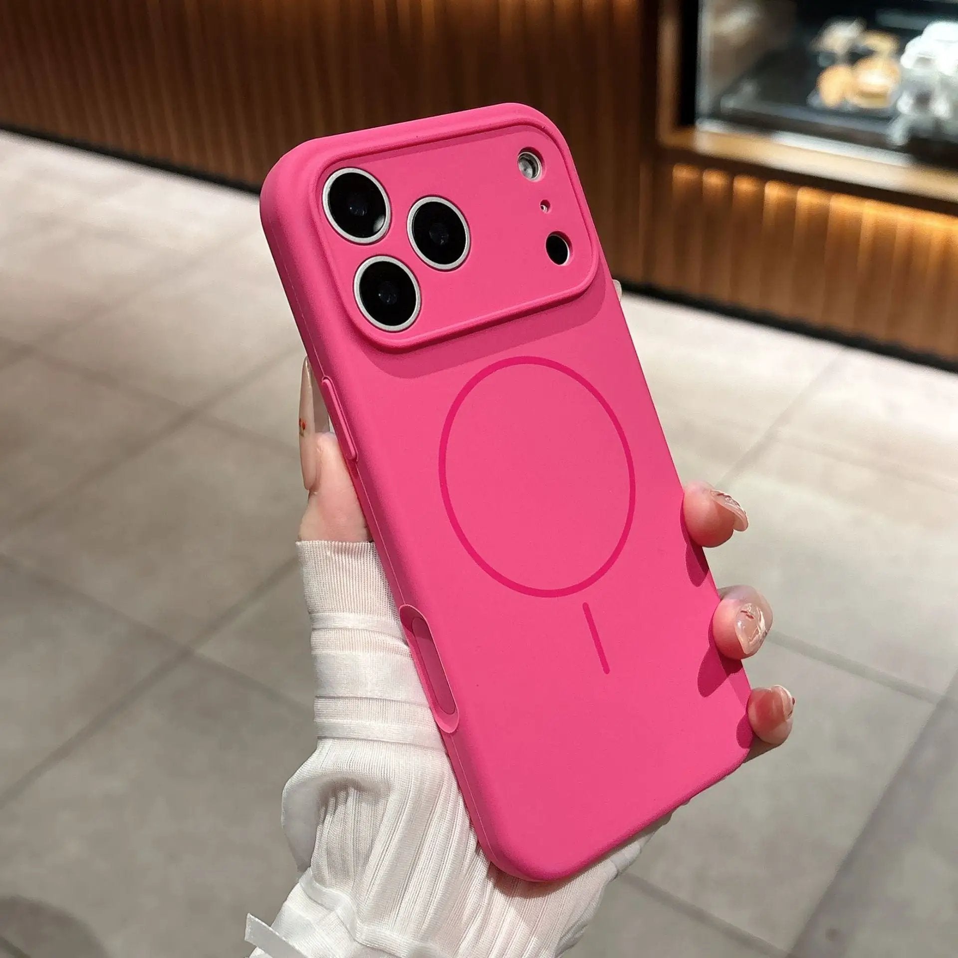 Applicable To 17 Fine Circle Magnetic Phone Case Liquid Silicone by Dropshipman