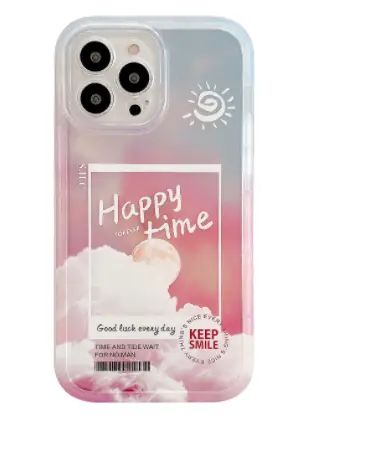 Gradient Transparent Color Cloud Letter 13 12 11 Pro Pro Max Mobile Phone Case by Dropshipman