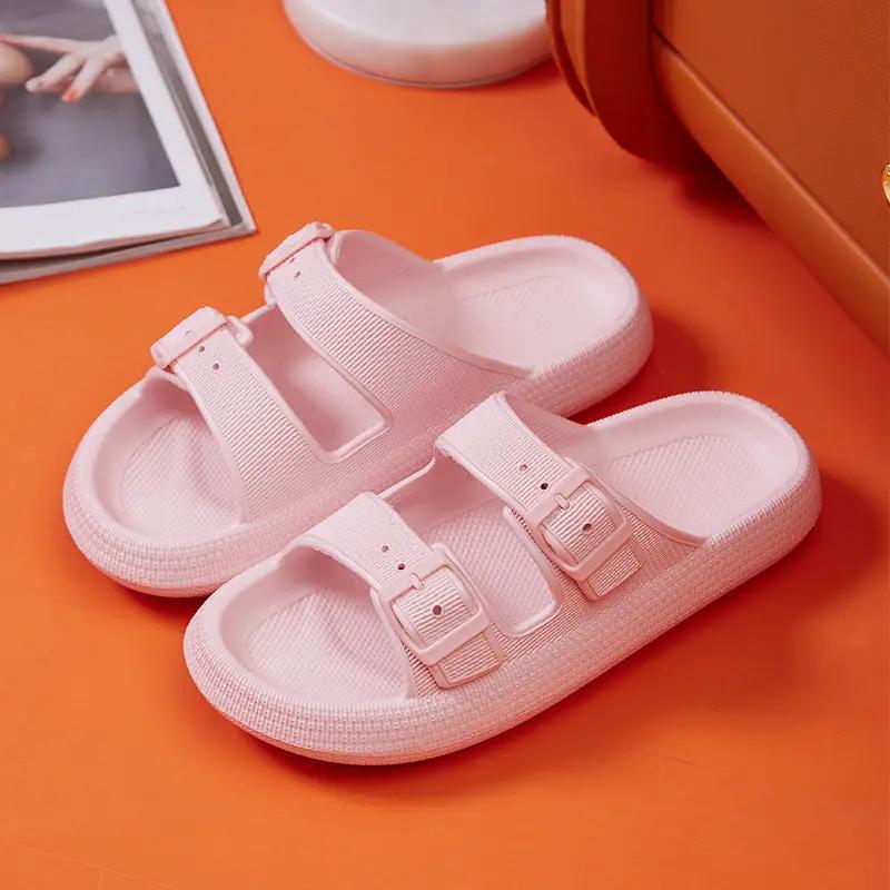Platform Slippers Women's Summer Buckle Home Shoes Fashion Outdoor Wear Soft Bottom Sandals by Dropshipman