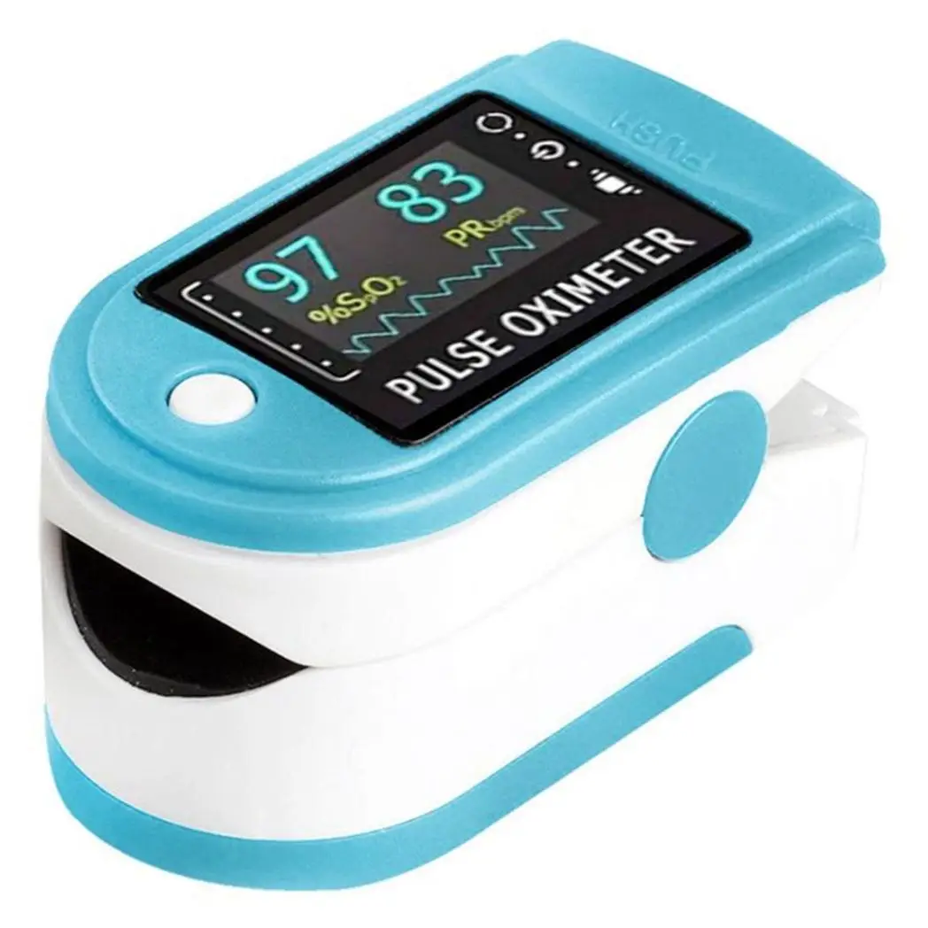 Aquarius Blue Finger Pulse Oximeter Version 2 - Oxygen Saturation Monitor with SpO2 Readings & Heart Rate Monitor, FDA Approved by Aquarius
