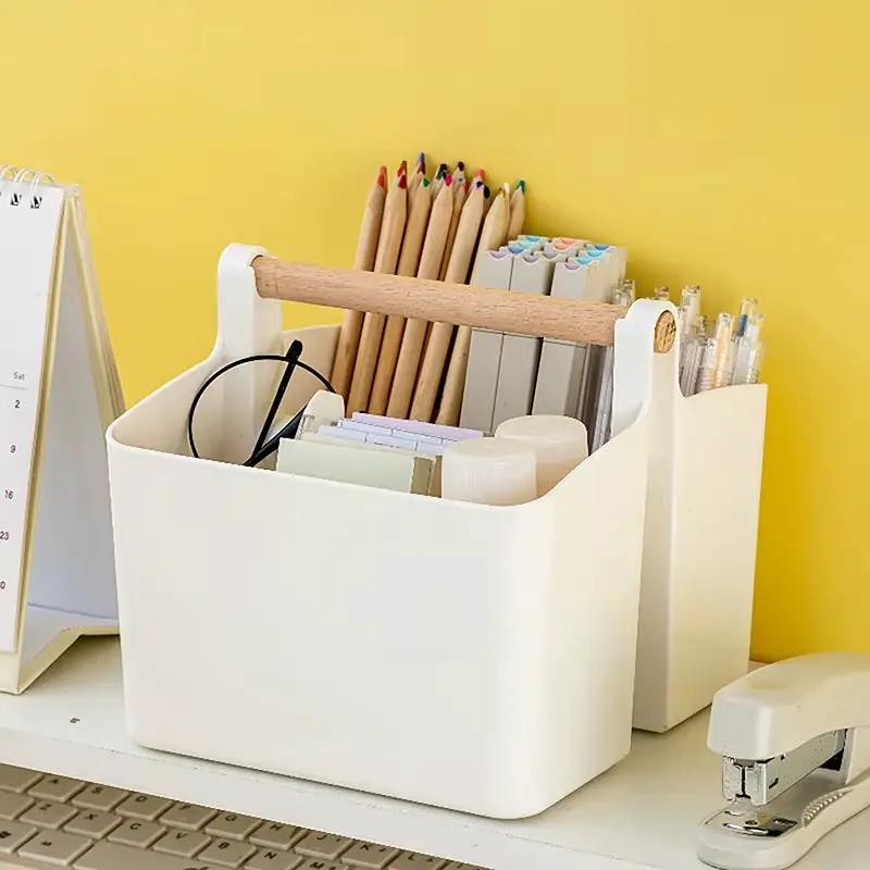 1Pc Multifunctional Storage Holder School Office Portable Pen Holder Storage Box Large Capacity Desktop Sundries Storage Basket by All Mart Bristol Ltd
