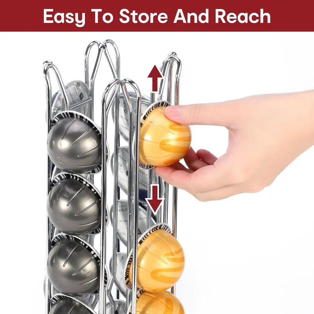 VINSANI CHROME 24 COFFEE POD STAND 1010279 by Vinsani
