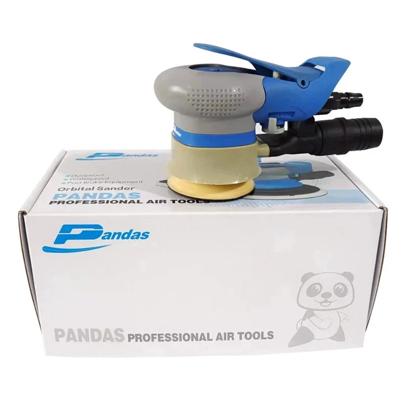 PANDAS Handheld 3 Inch Pneumatic Sandpaper Machine 6 Hole Point Repair Eccentric 5MM Grinding Disc by All Mart Bristol Ltd