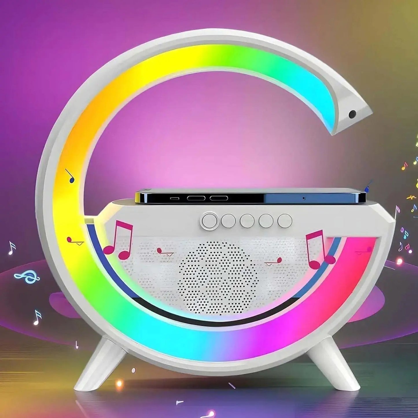 Multifunctional Smart Bluetooth Mini Speaker, Rhythm RGB Lighting, Ambient Light Compatible with Smartphones, High-Quality Sound, an Exquisite Gift Suitable for Girlfriend and Family, Cool Desktop Decoration by All Mart Bristol Ltd
