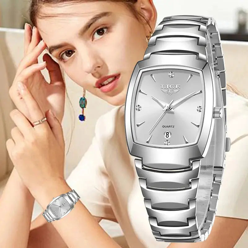 LIGE 2026 new Women's Watch Business Luxury Ladies clock Fashion quartz Simple Watch for Women Gift Women's wristwatch reloj+BOX by All Mart Bristol Ltd