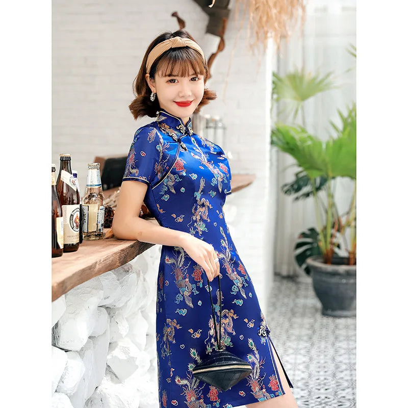 2026 New Cheongsam Short Daily Banquet Skirt New Spring and Summer Improved Chinese Style by All Mart Bristol Ltd