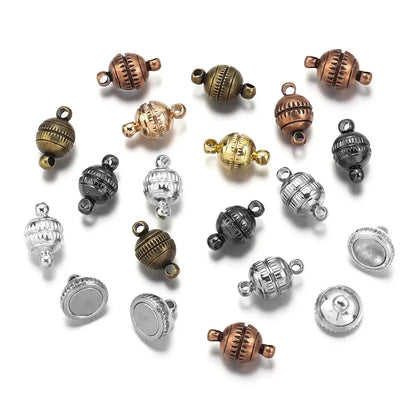 5pcs/lot Copper Strong Magnetic Clasps Round End Clasp Connectors For Jewelry Making DIY Handmade Bracelet Necklaces Accessories by All Mart Bristol Ltd