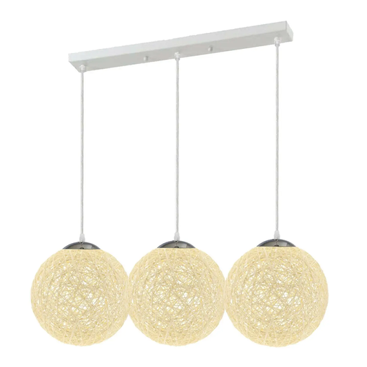 Cream Style Rattan Wicker Ceiling Pendant Lampshade Hanging Decoration Lamp~1802 by All Mart Bristol Ltd
