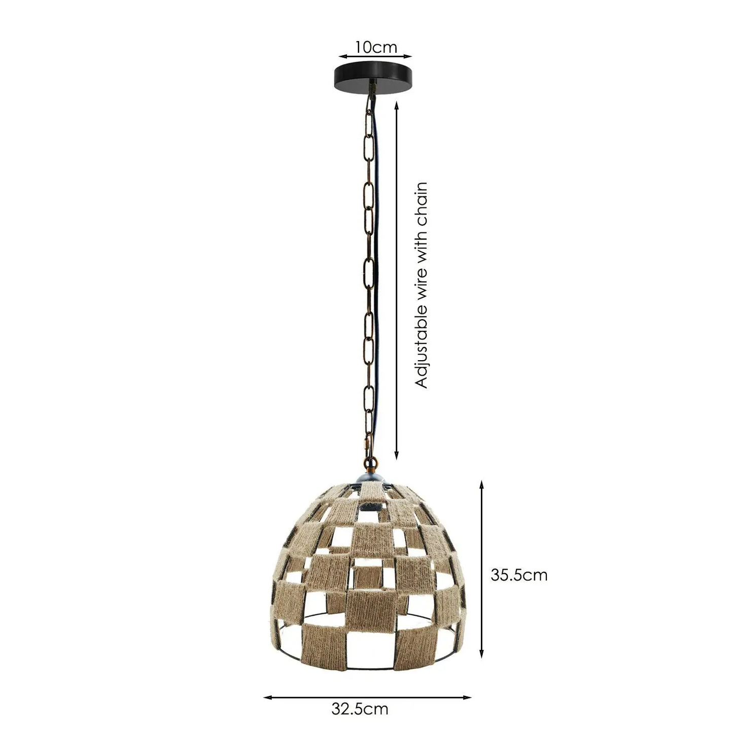 Boho Pendant Light 1m With Chain ~1535 by All Mart Bristol Ltd