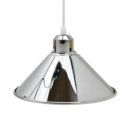 Modern Industrial Chrome 3 Way Ceiling Pendant Light Metal Cone Shape Shade Indoor Hanging Light~1183 by All Mart Bristol Ltd
