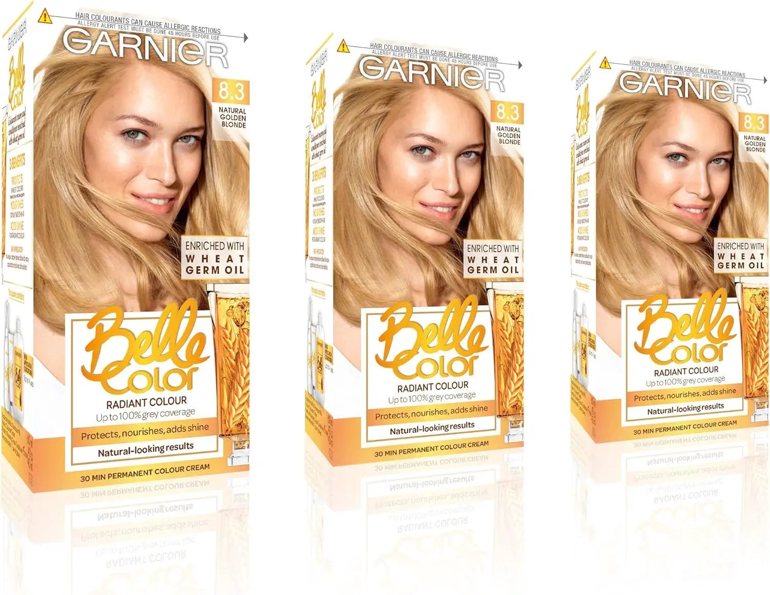 Belle Color Permanent Brown Hair Dye - Natural Looking Color & 100% Grey Coverage - 3 Pack of 5 Natural Brown by All Mart Bristol Ltd