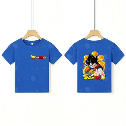 Kids T - Shirt Dragon Ball Goku & Great Ape Print, Cartoon Anime - Themed Casual Cotton Tee for Boys Girls, Cool Graphic Childre by All Mart Bristol Ltd