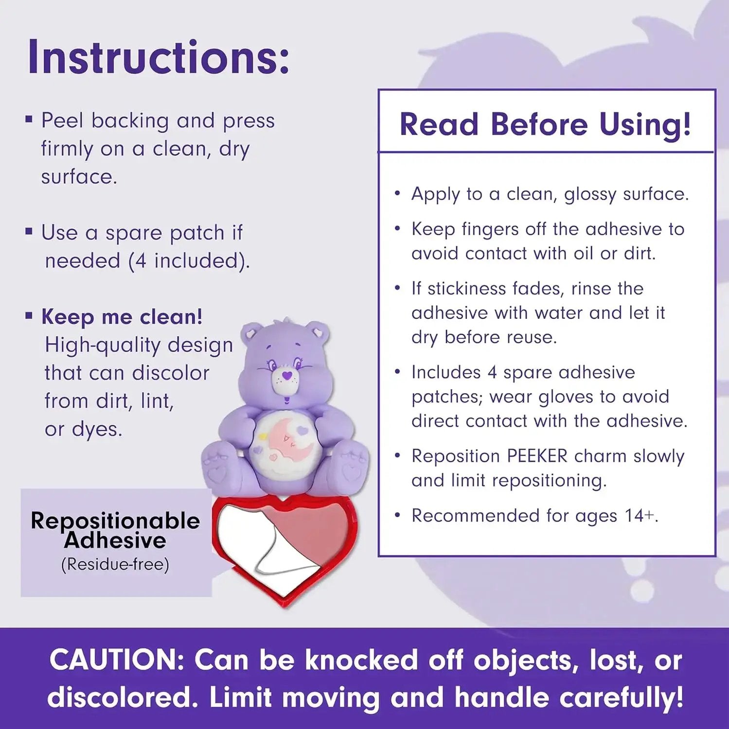 Sonix X Care Bears Peekers - Adhesive Decoration - Blind Box - Includes Grumpy, Cheer, Sweet Dreams, or Funshine by All Mart Bristol Ltd