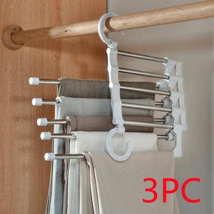 Telescopic Folding Multifunctional Pants Rack Pants Hanger Household by Dropshipman