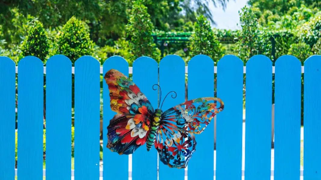 Vibrant Floral Metal Butterfly Wall Art by Avilo