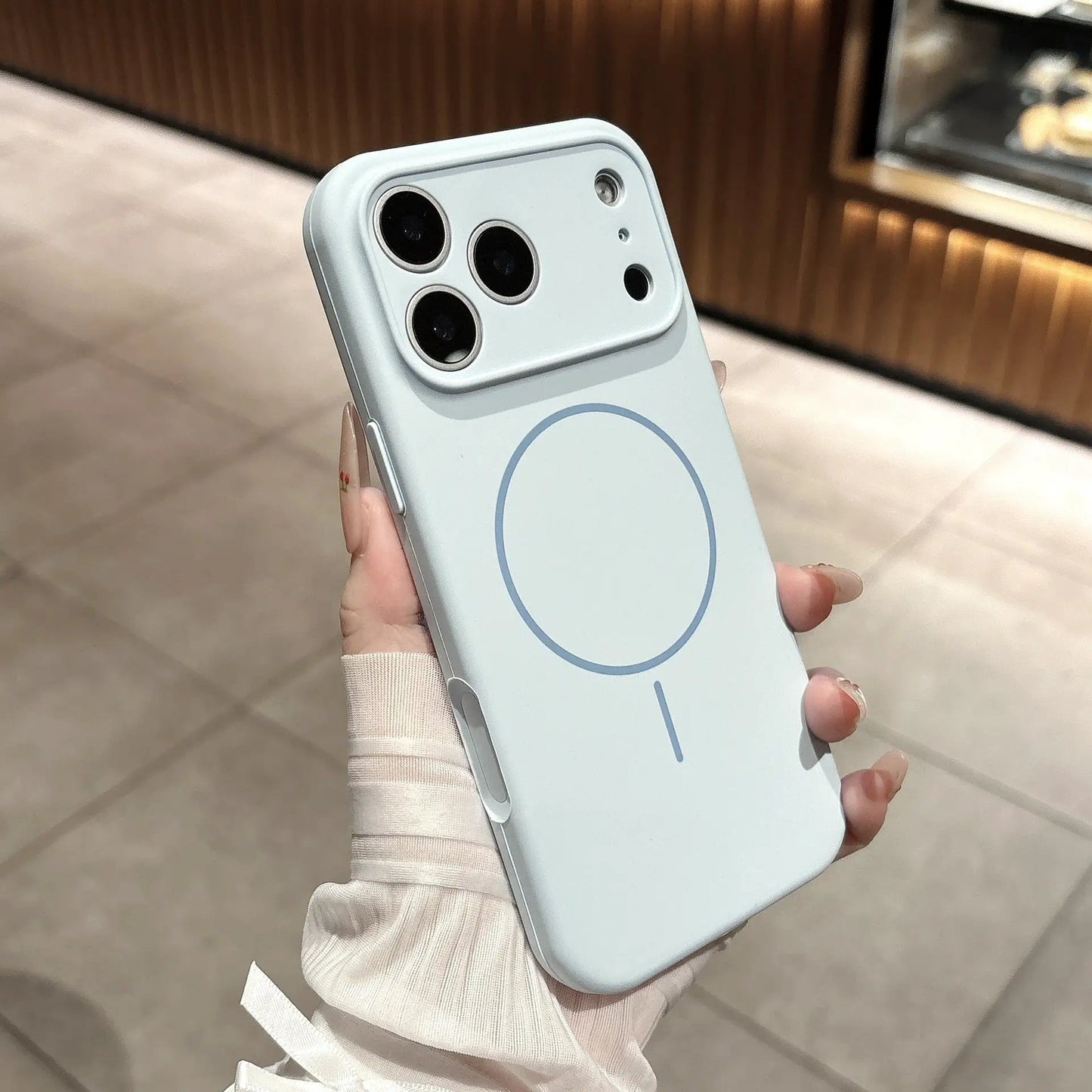 Applicable To 17 Fine Circle Magnetic Phone Case Liquid Silicone by Dropshipman