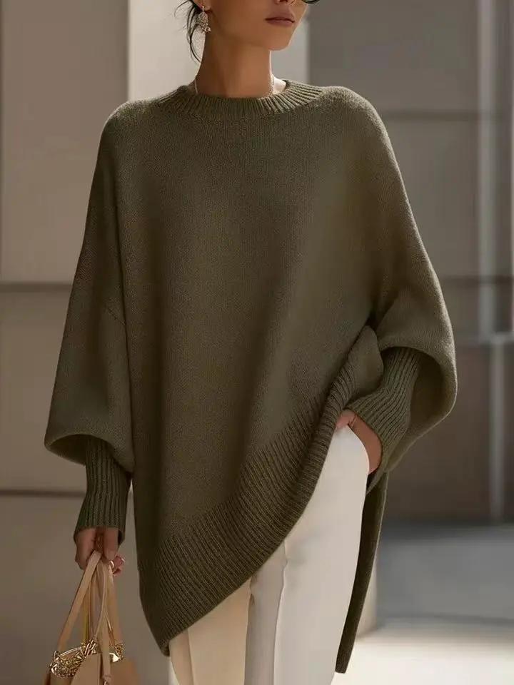 Thick Round Neck Women's Loose All-matching Knitted Pullover Sweater by Dropshipman