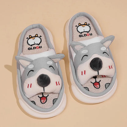 Home Linen Slipper for Women Cute Bunny Clouds Flip Flops Female Design Cozy Shoes Slides Four Season Platform Couples Sandals by All Mart Bristol Ltd
