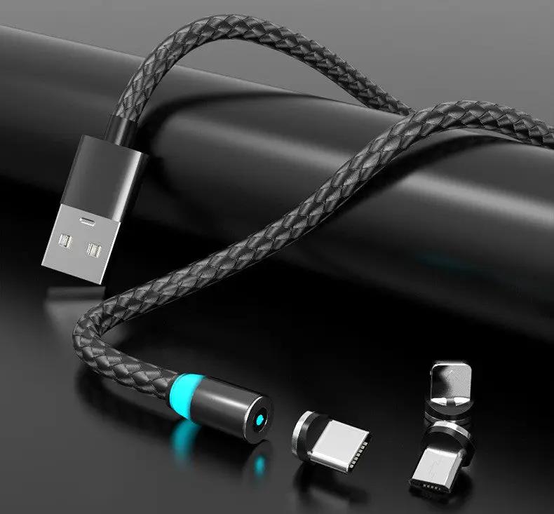 Compatible with Apple , Magnetic Data Cable Breathing Light Magnetic Mobile Phone Charging Cable by Dropshipman