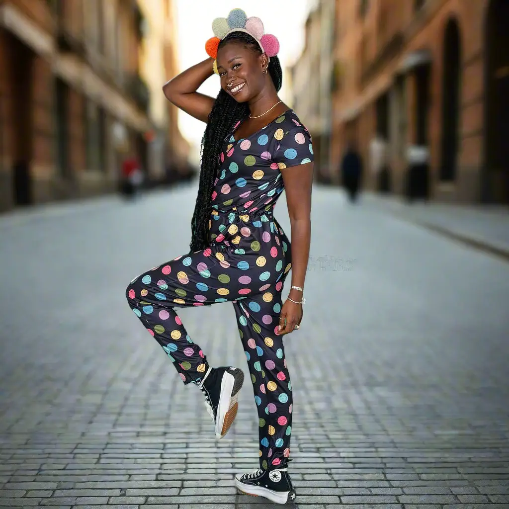 The Breastfeeding Jumpsuit - Shona Spot by Stylish Mum