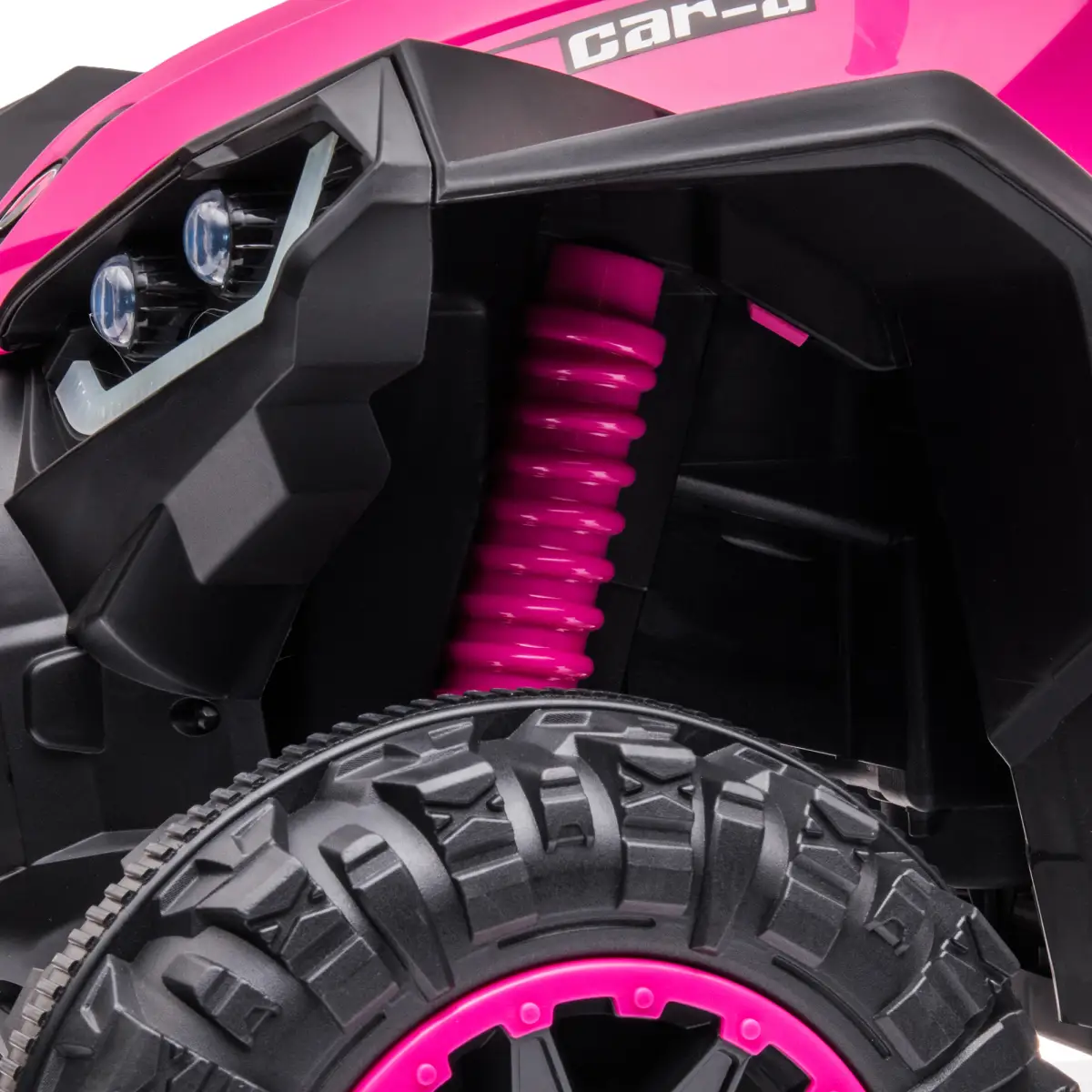 HOMCOM 12V Electric Quad Bikes for Kids Ride On Car ATV Toy for 3-5 Years Pink by Unbranded