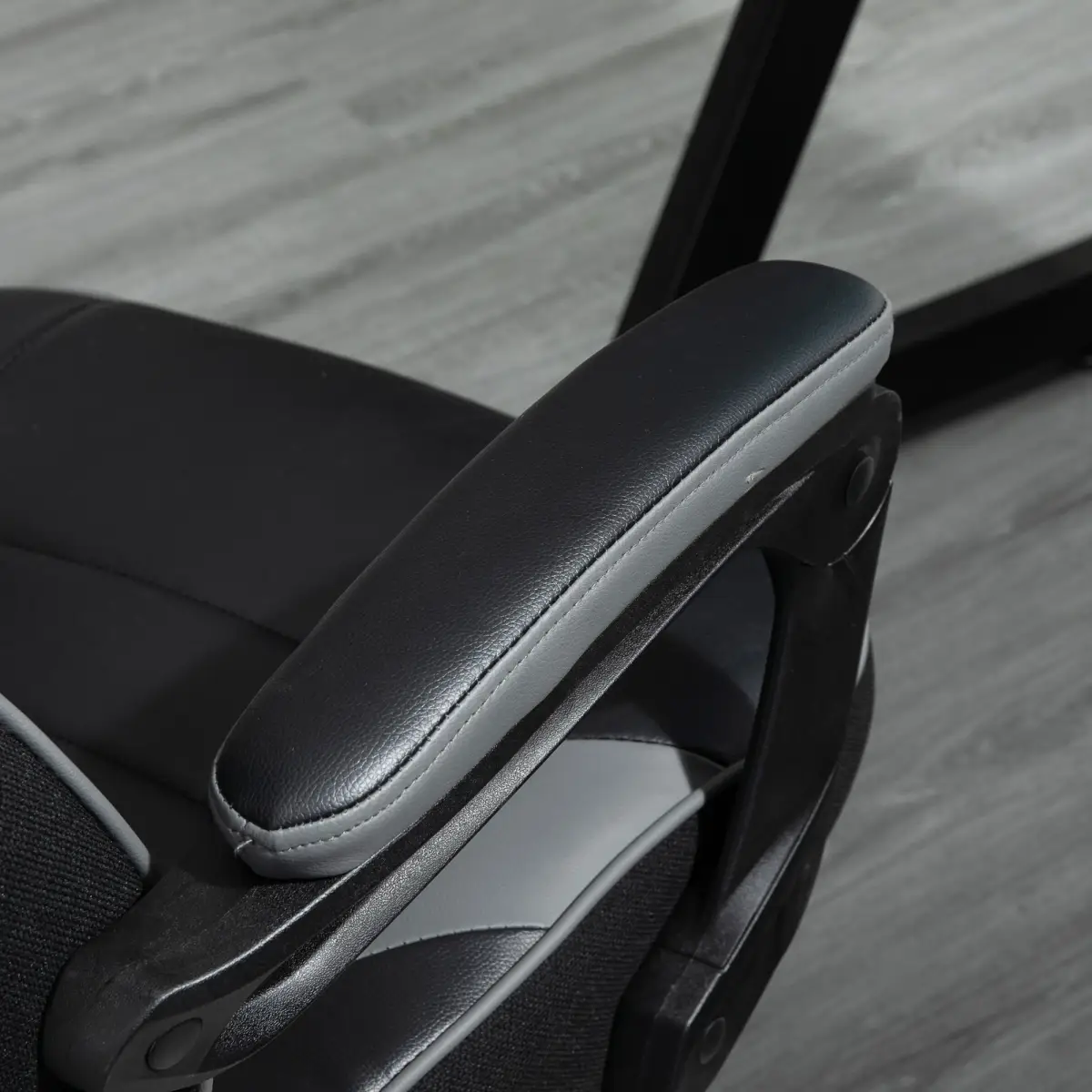 Gaming Chair Ergonomic Reclining w/ Manual Footrest Wheels Stylish Office Grey by Vinsetto