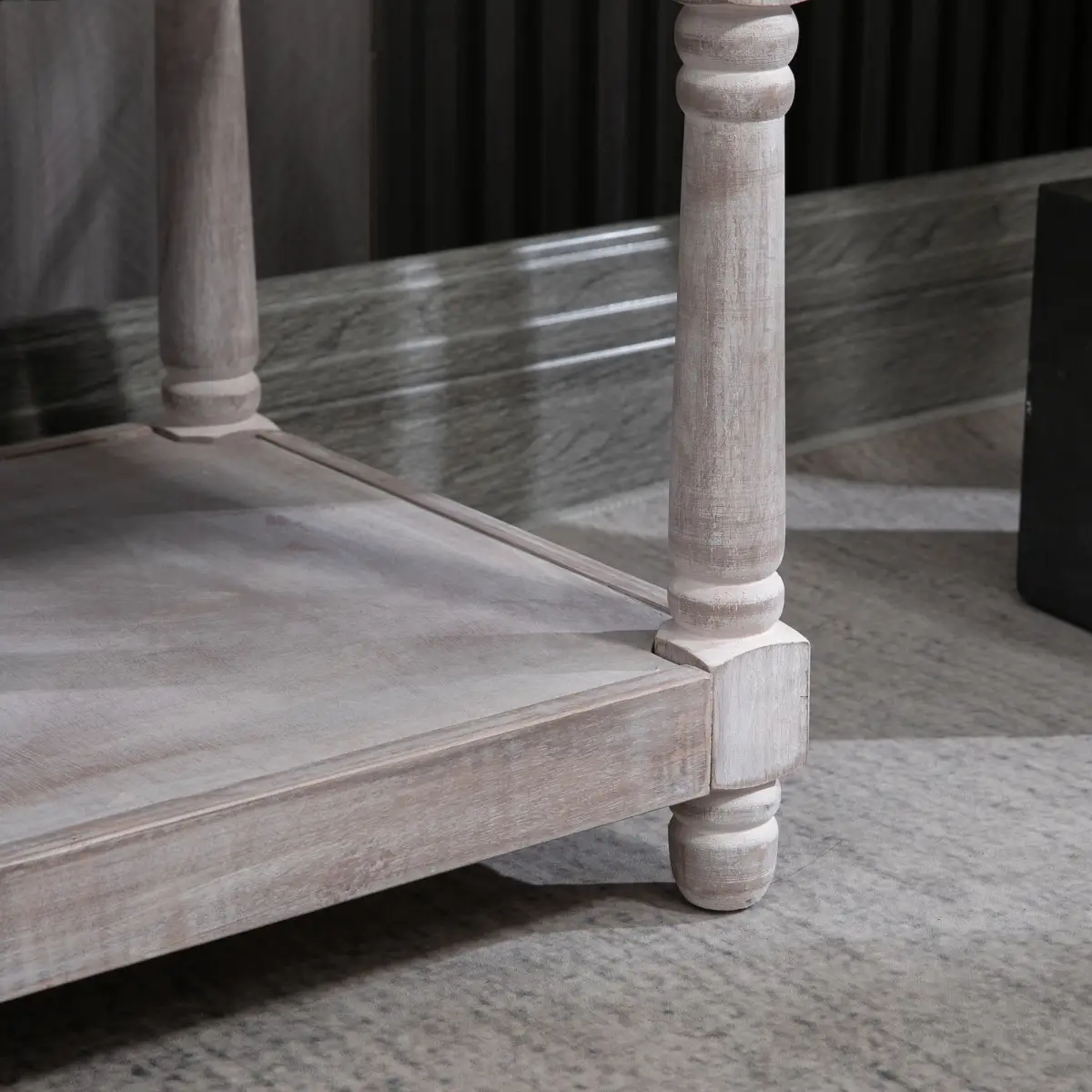 HOMCOM 2-Tier Bed End Bench, Vintage Stool Button Tufted Seat Cream White by Unbranded