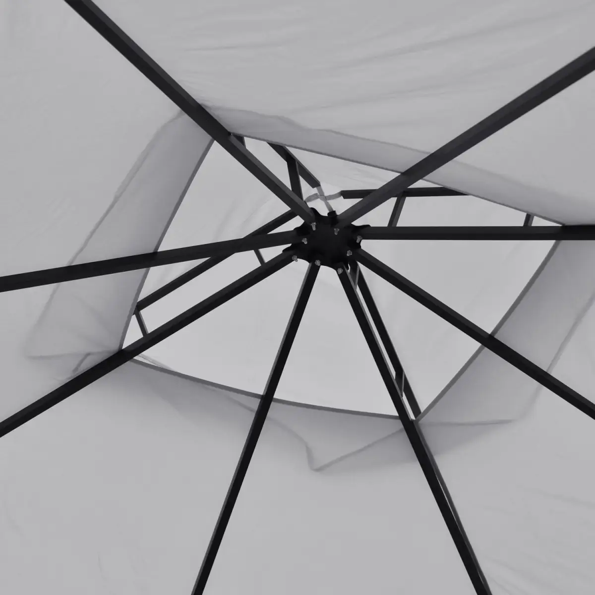 Gazebo Party Tent Canopy Sun Shade for Patio Garden Light Grey 3x3(m) Outsunny by Unbranded