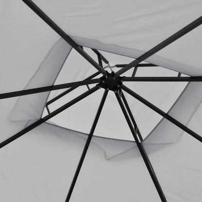 Gazebo Party Tent Canopy Sun Shade for Patio Garden Light Grey 3x3(m) Outsunny by Unbranded