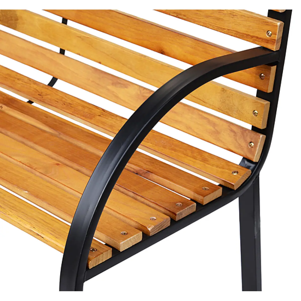Garden Bench, 122Lx60Wx80H cm-Steel/Wood by Outsunny