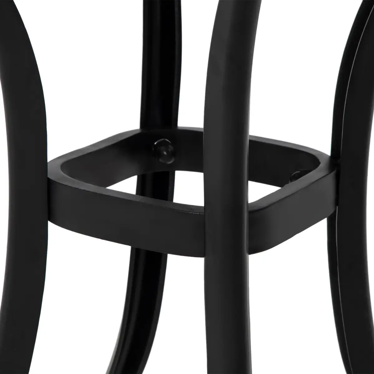 Outsunny Cast Aluminium Bistro Table with Umbrella Hole for Poolside, Black by Outsunny