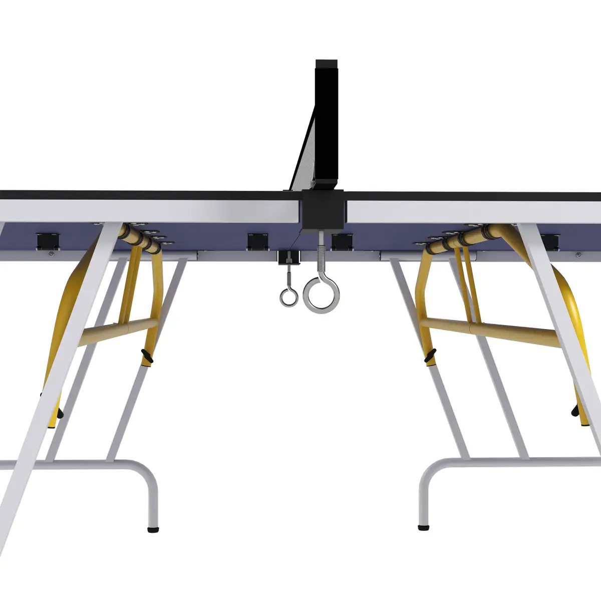 SPORTNOW 9FT Foldable Table Tennis Table with Cover, Net, Paddles, Balls - Blue by SPORTNOW