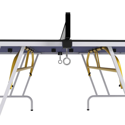 SPORTNOW 9FT Foldable Table Tennis Table with Cover, Net, Paddles, Balls - Blue by SPORTNOW