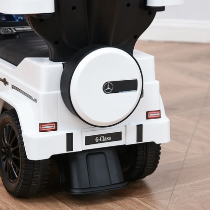 Benz G350 Ride-on Sliding Car Floor Slider Stroller Kids Vehicle, White HOMCOM by Unbranded