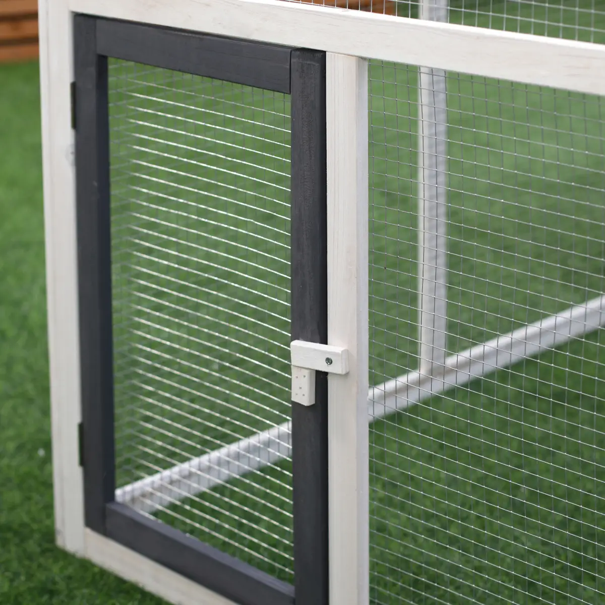 Wooden Chicken Coop Hen House Enclosure with Ramp Run Nesting Box Pawhut by Unbranded