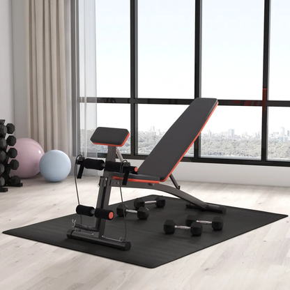 Foldable Dumbbell Bench Weight Training 7 Incline Adjustable Workout by HOMCOM