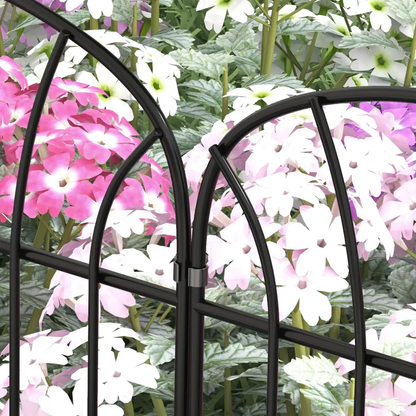 Outsunny 8PCs Decorative Garden Fencing 24in x 8.7ft Metal Border Edging by Outsunny
