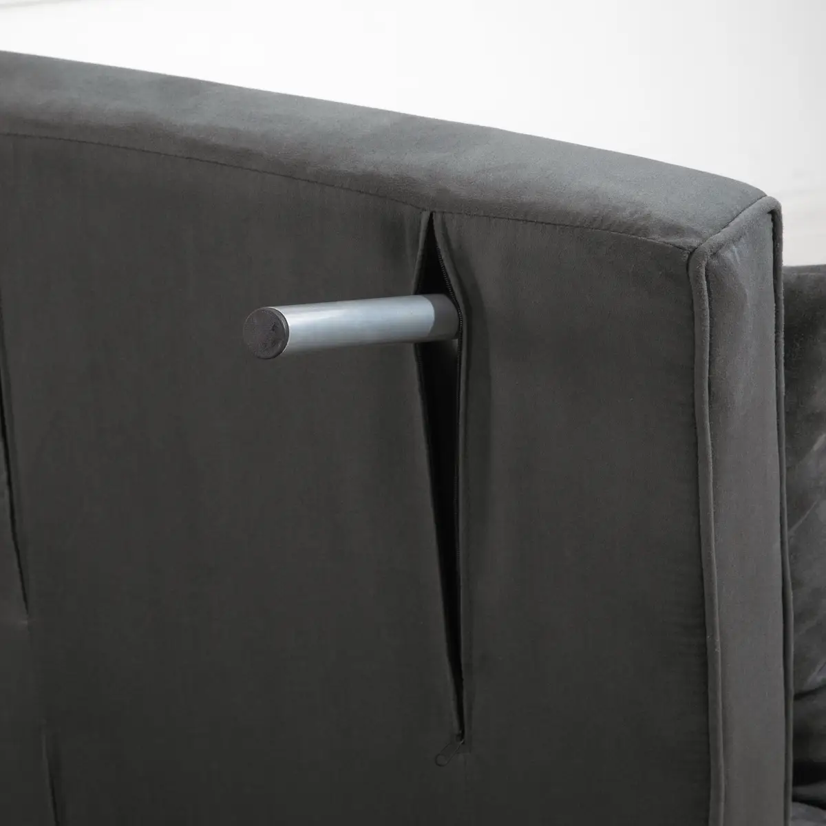 Sofa Bed Foldable Portable Armchair Sleeper Lounge Pillow Dark Grey by Unbranded