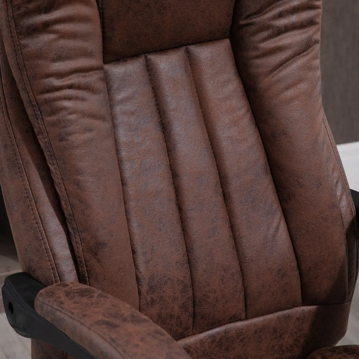 Executive Office Chair Computer Swivel Chair for Home with Arm, Footrest, Brown by Vinsetto