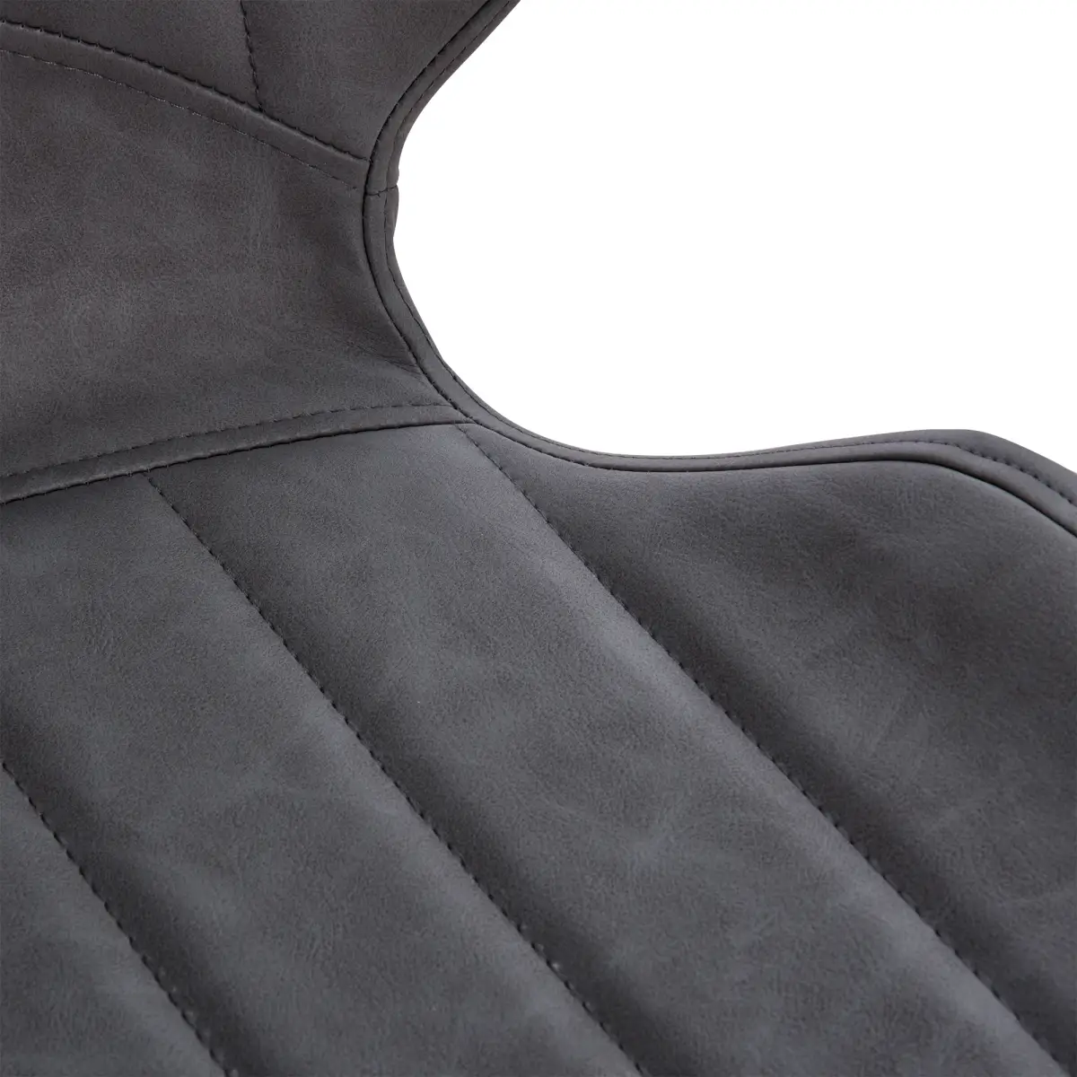 Set Of 2 Vintage PU Leather Dining Chair Moulded Seats Padded Steel Frame Grey by HOMCOM